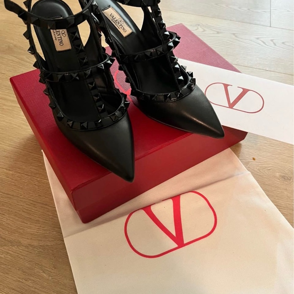 Valentino Black Rockstud Heels